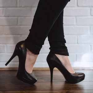 Enzo Angiolini stiletto heels - black leather 8.5